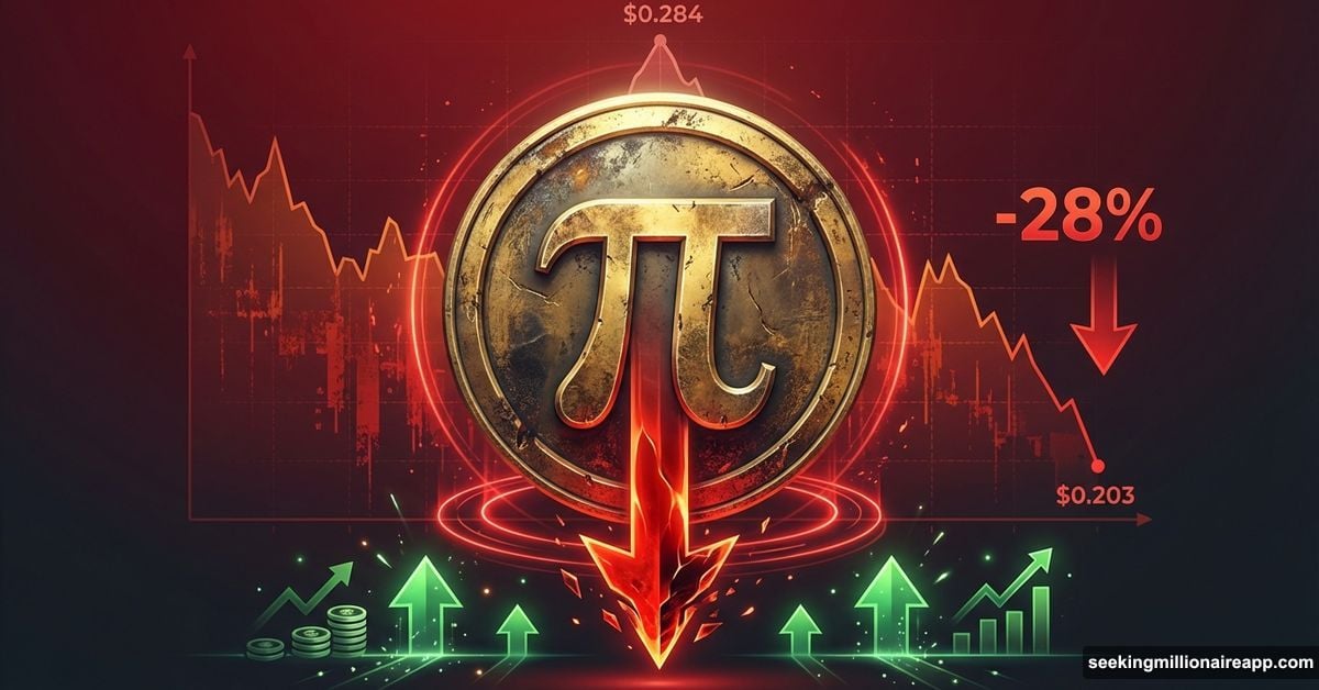 Pi Coin bleeding downward with emerging accumulation signals below