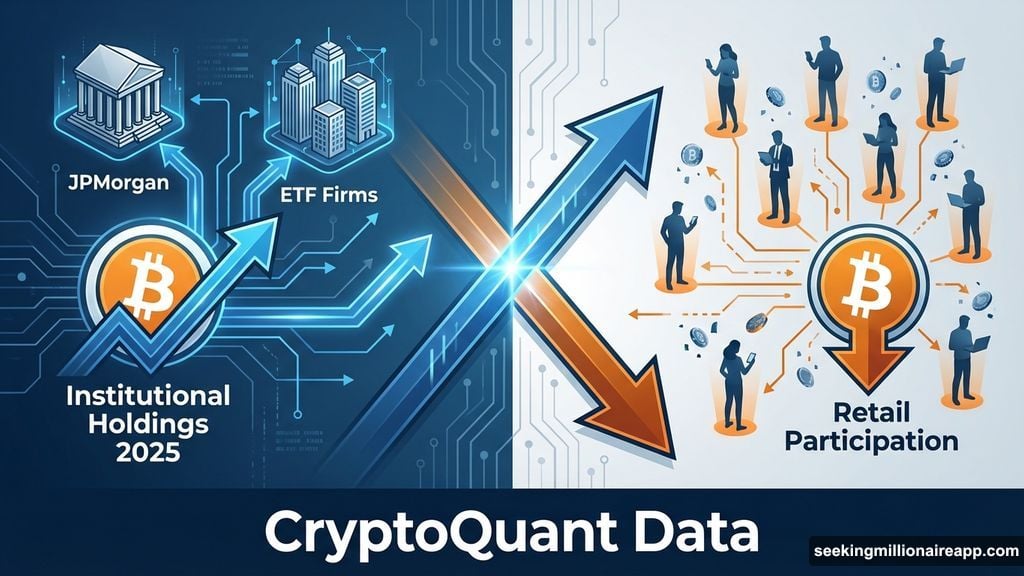 Crypto markets flipped completely institutional while retail participation dropped sharply
