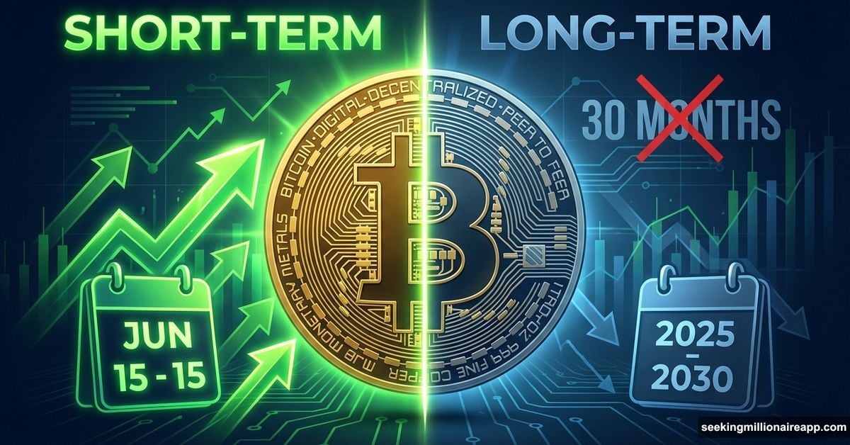 Bitcoin split showing short-term holders now dominating profits over long-term holders