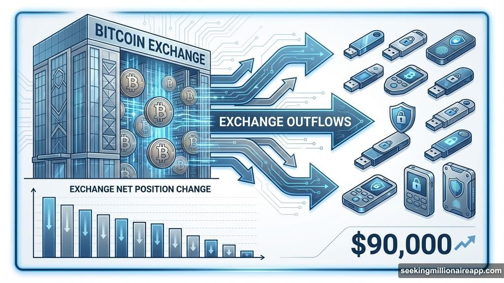 Bitcoin exchange outflows jumped significantly in recent weeks