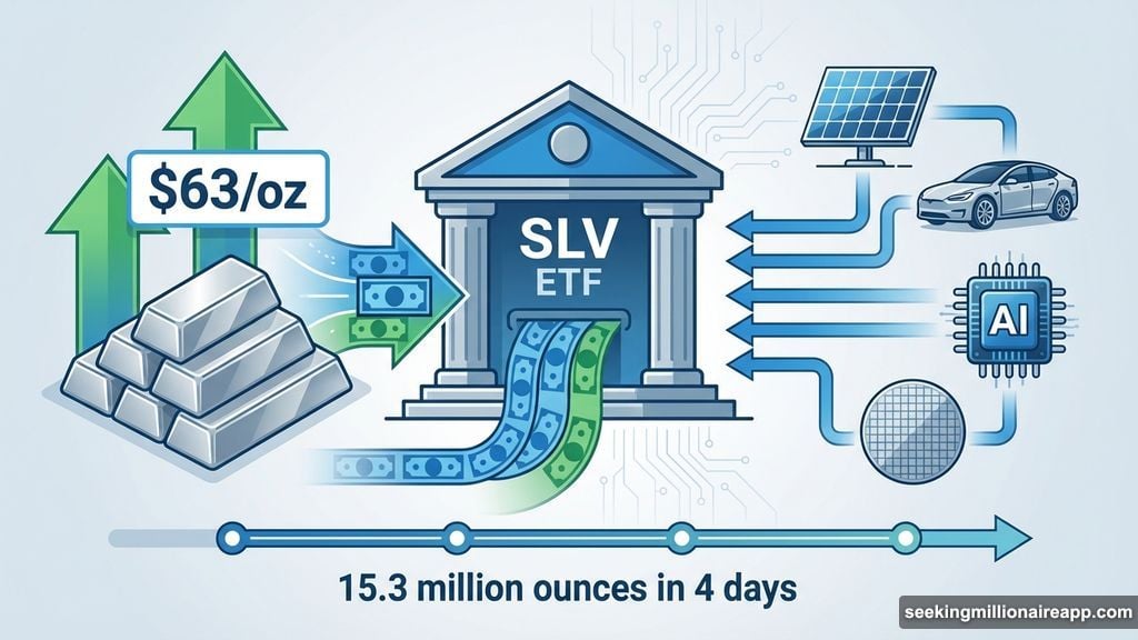 Silver ETFs absorb physical metal for industrial AI and solar demands