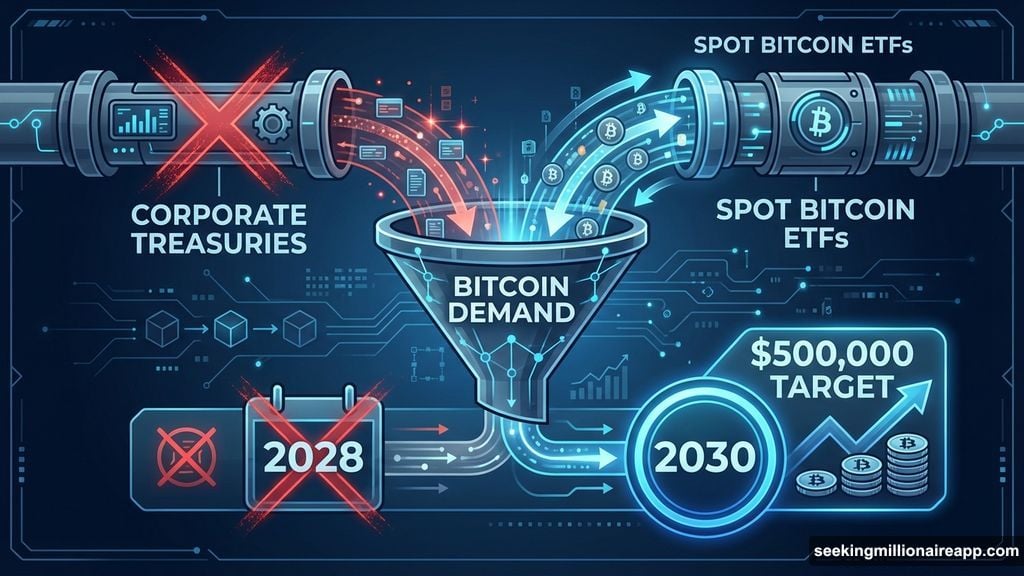 Standard Chartered pushed five hundred thousand dollar target from 2028 to 2030