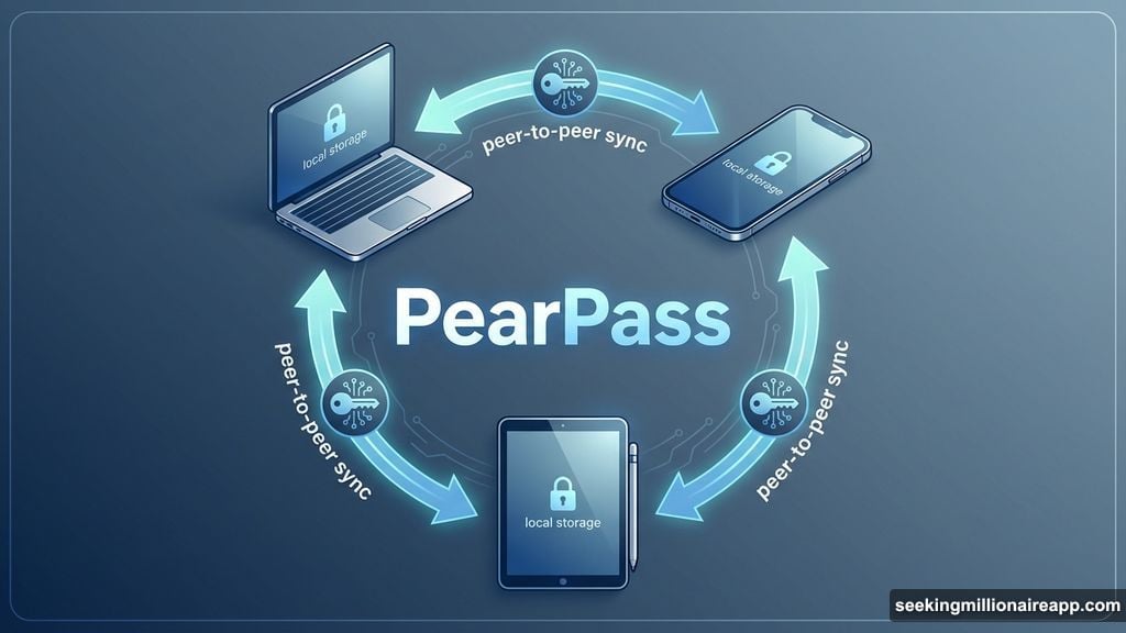 PearPass uses peer-to-peer synchronization between devices without cloud servers
