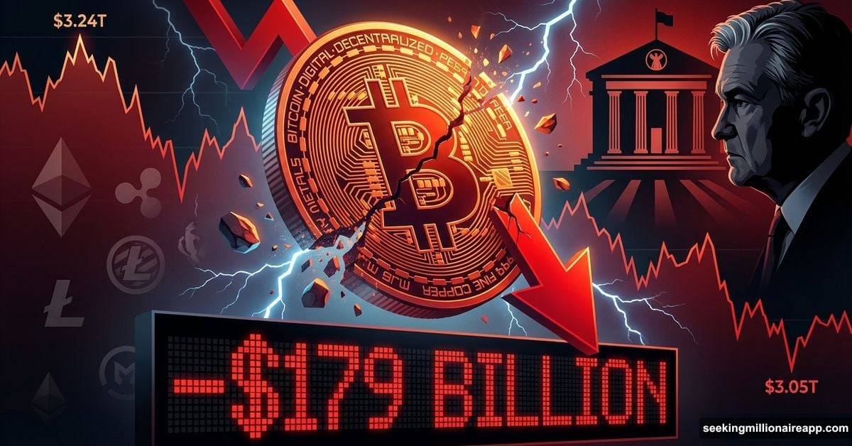 Bitcoin cracking under pressure as crypto market loses $179 billion
