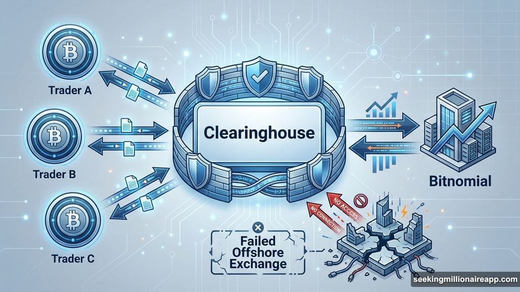 Clearinghouse net settlement eliminates counterparty risks for traders