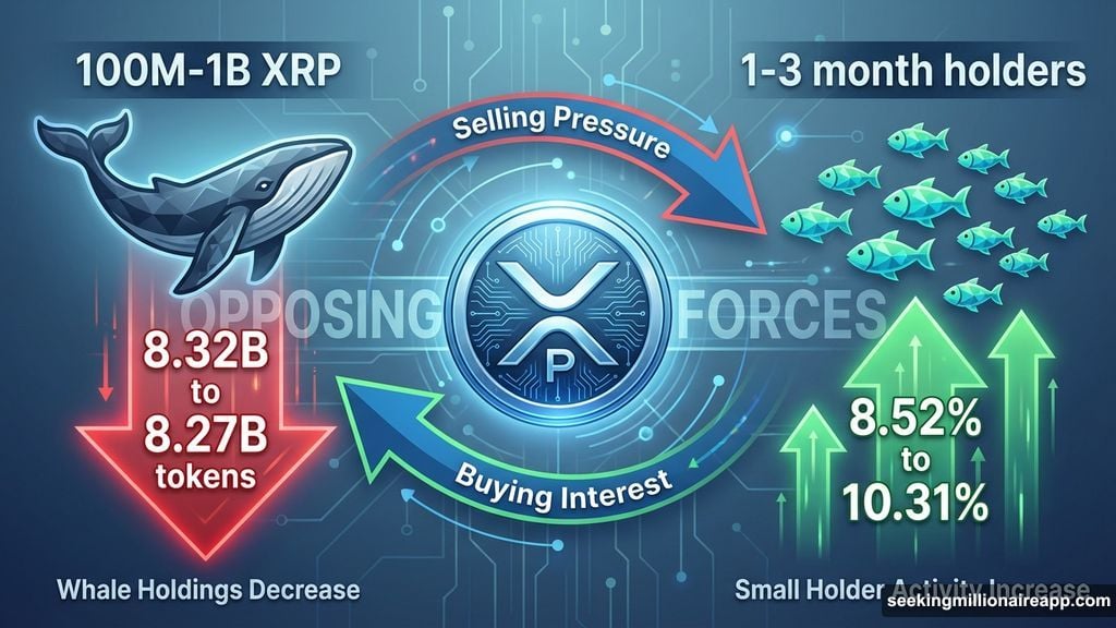 Whales dumped $143 million while smaller holders keep buying XRP