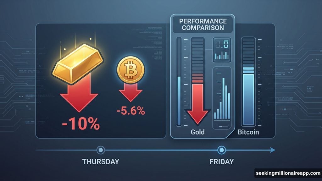 Gold crashed harder than Bitcoin during the market selloff