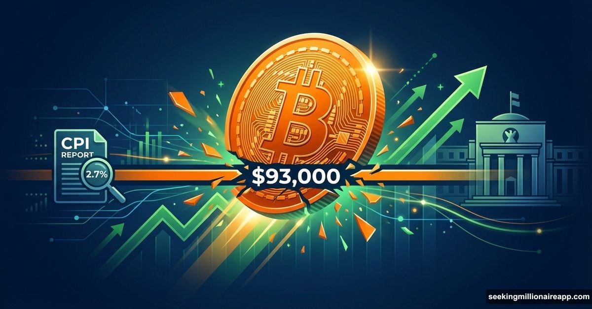 Bitcoin breaking through $93,000 barrier after CPI inflation report