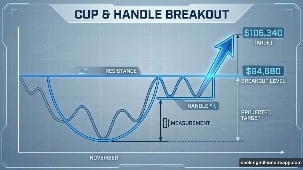 Cup and handle formation projects Bitcoin breakout to $106,000 target
