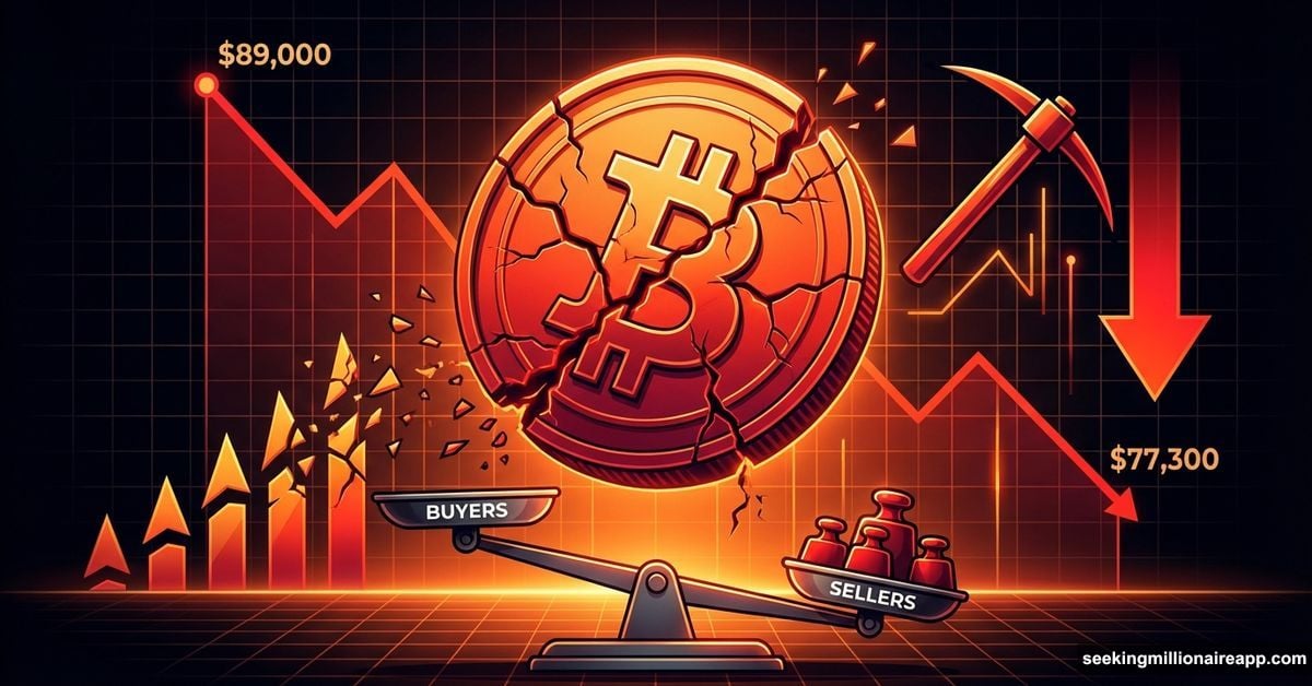 Bitcoin stalling near $89,000 with downward pressure and weakening buyer support