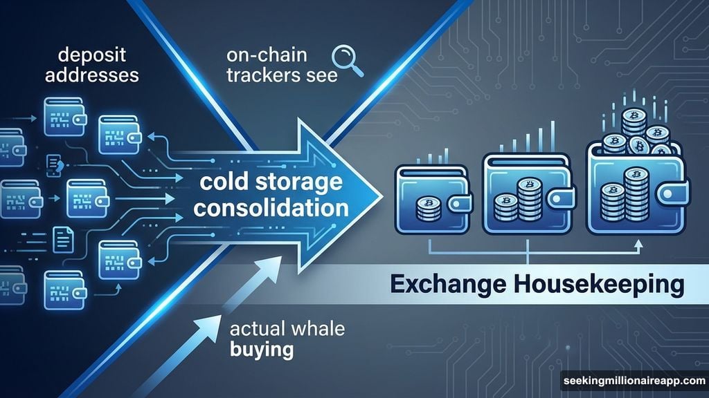 Exchanges consolidating funds into fewer larger wallets improves security