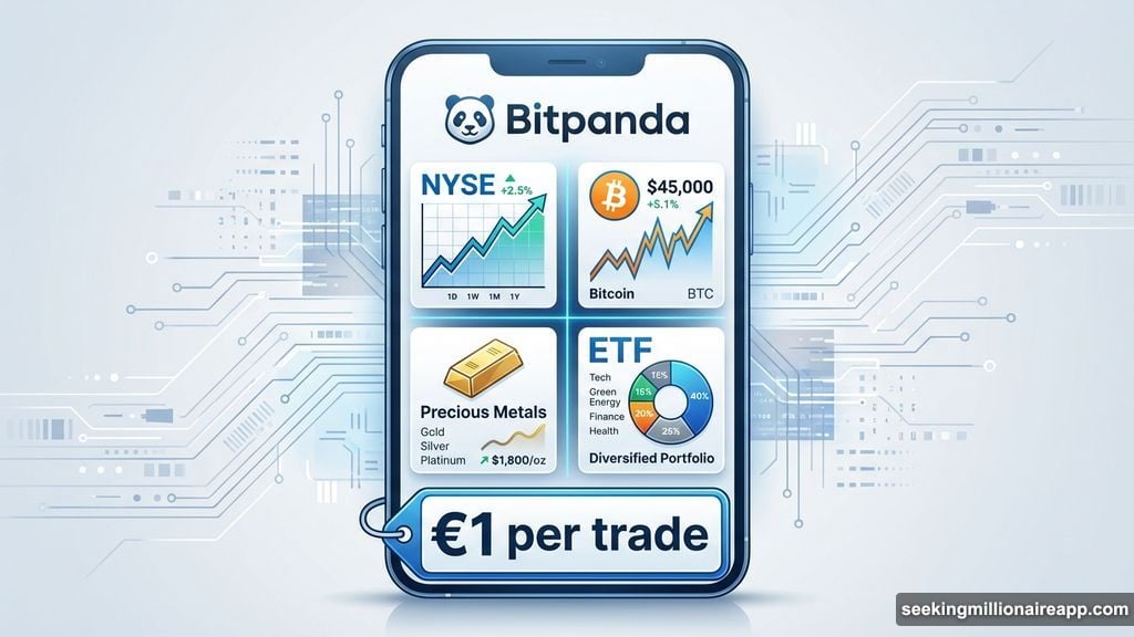 Bitpanda offers stocks, ETFs, crypto, and precious metals in one app