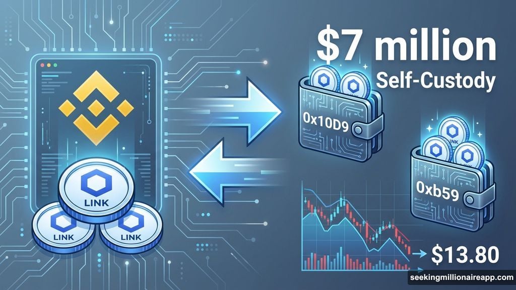 Whale wallets moved seven million dollars LINK off exchanges