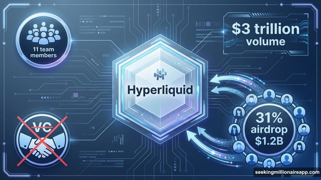 Hyperliquid built with small team, zero venture capital, community distribution