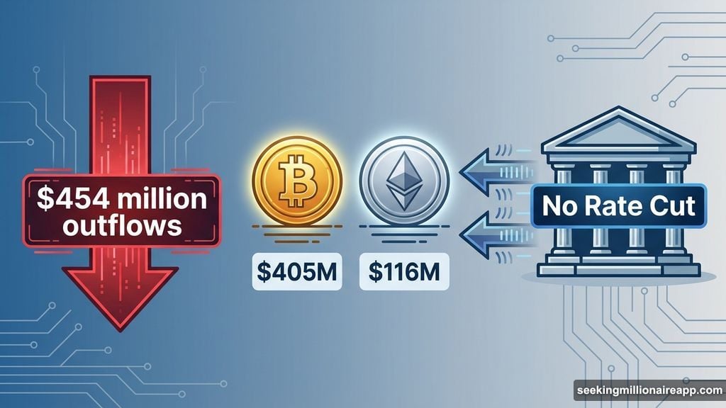 Bitcoin and Ethereum suffered massive outflows after Fed crushed rate-cut dreams