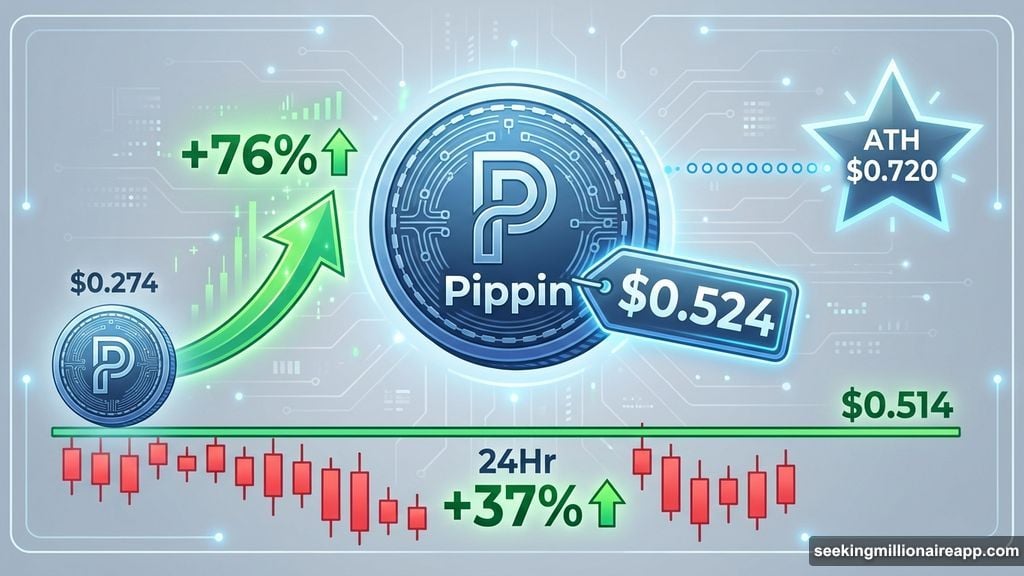 Pippin surged 37 percent in 24 hours toward all-time high
