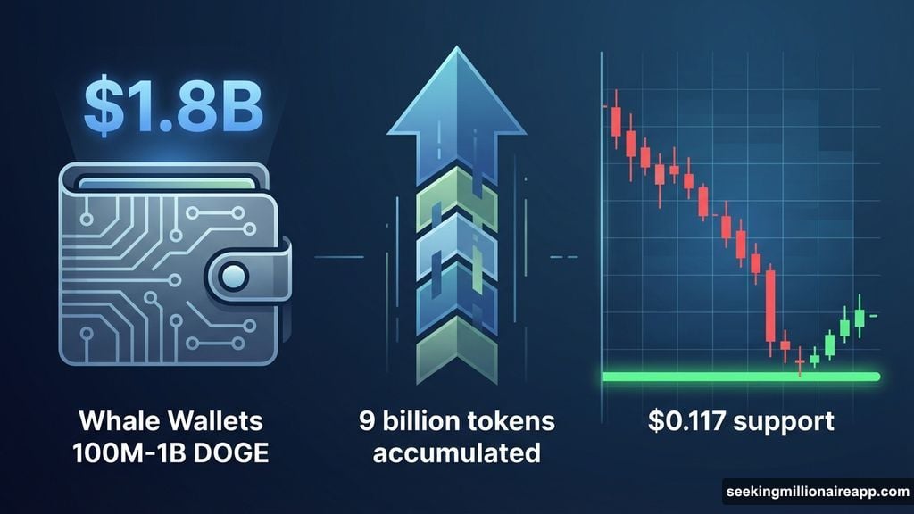 Dogecoin whales accumulated 9 billion tokens creating price floor