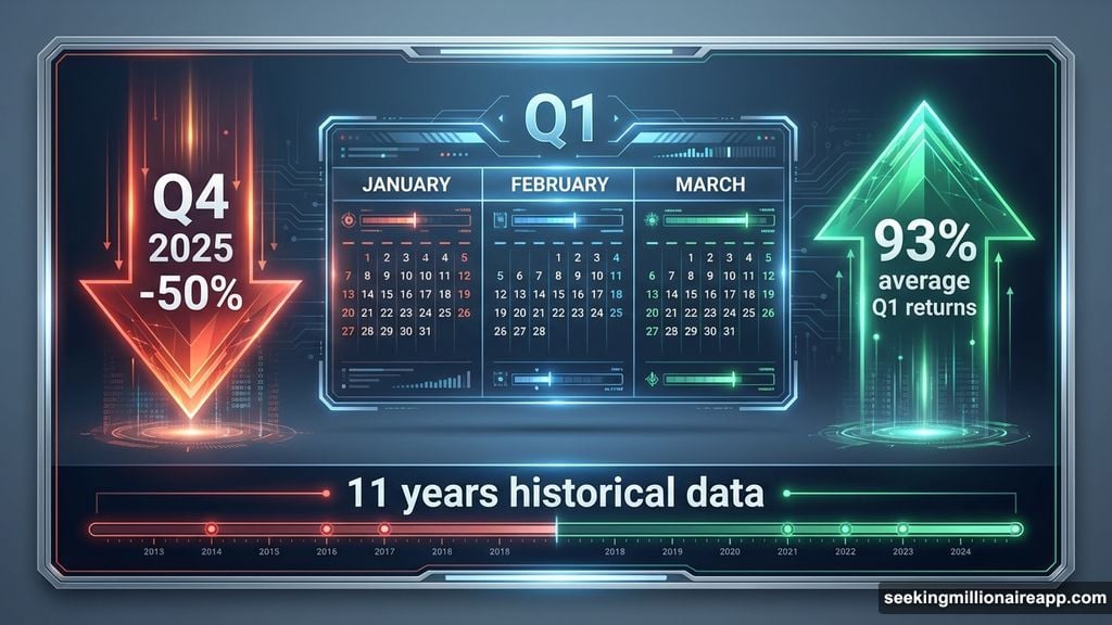 Dogecoin historical Q1 strength averaging 93 percent returns annually