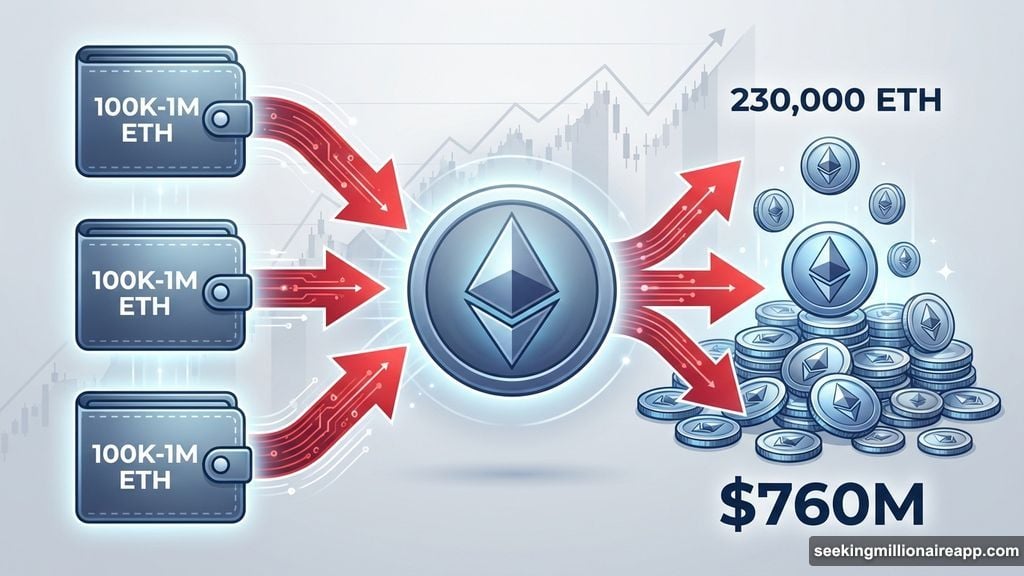 Whale wallets dump 230,000 ETH worth $760 million during breakout