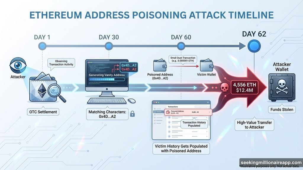 Two month address poisoning attack from monitoring to theft
