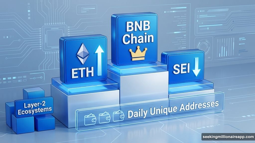 Ethereum reclaimed number two spot in daily unique addresses