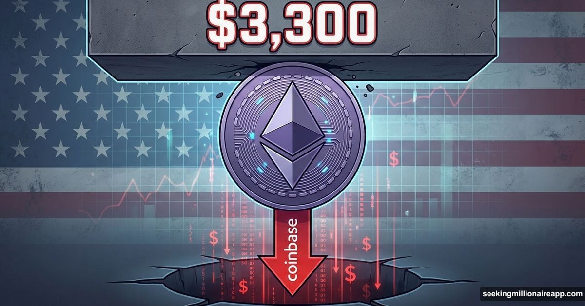Ethereum coin blocked below $3,300 ceiling with institutional outflows