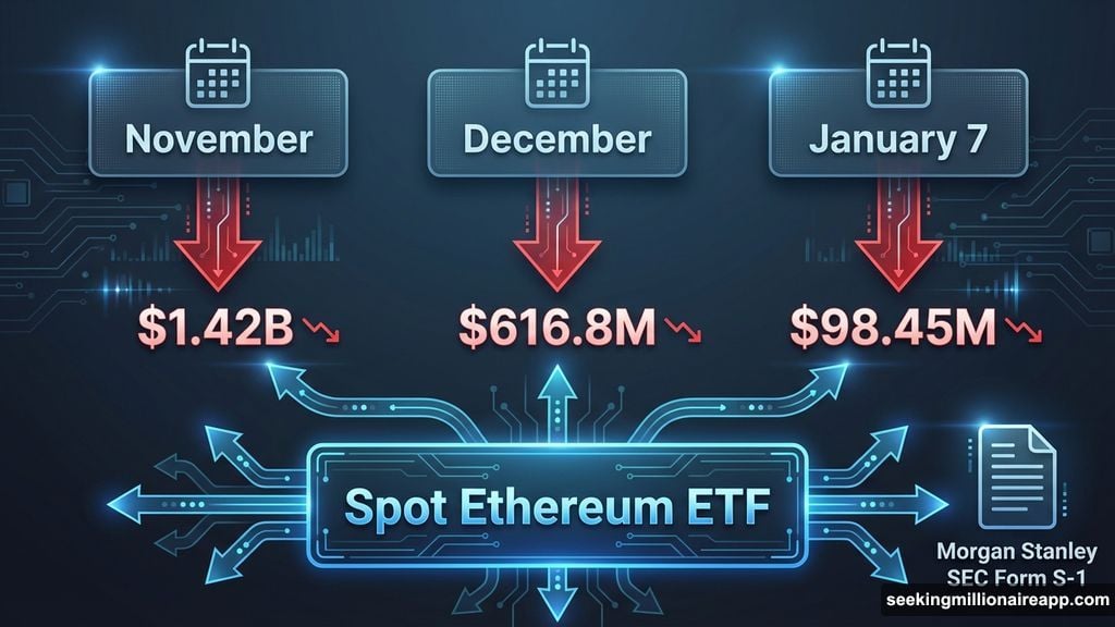 Three consecutive months of institutional exits from Ethereum ETFs