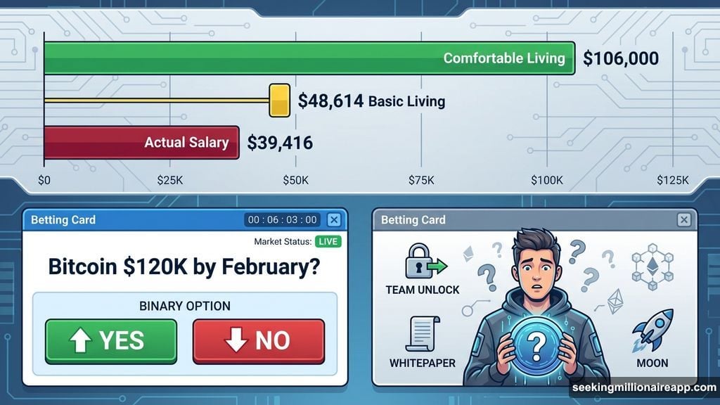 Binary prediction bets versus complex tokenomics with insufficient Gen Z salaries