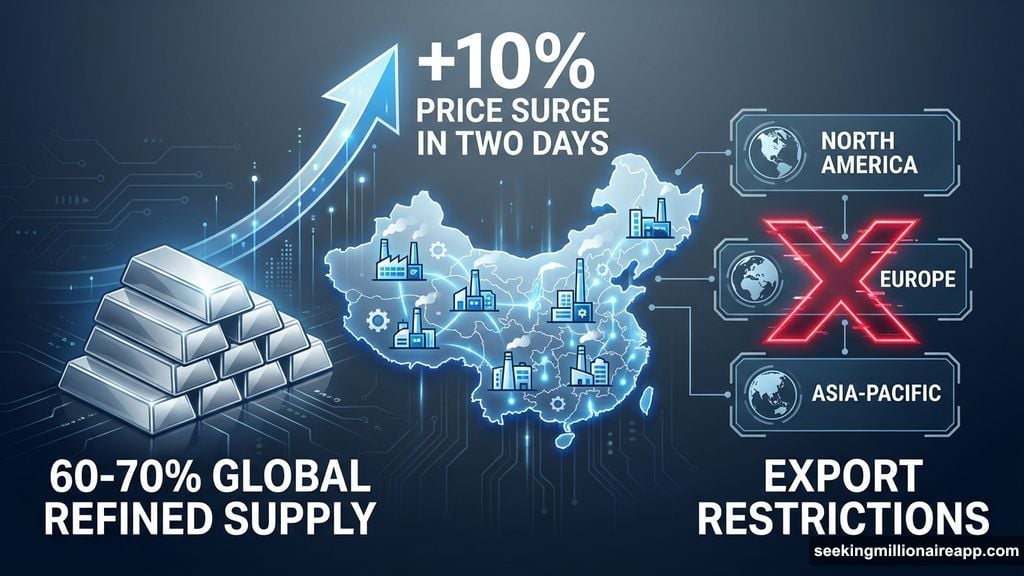 China controls 60-70% of global refined silver supply despite ranking second