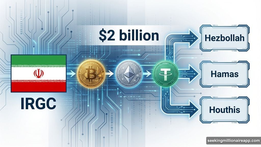 Iran funneled two billion dollars in cryptocurrency to militant groups