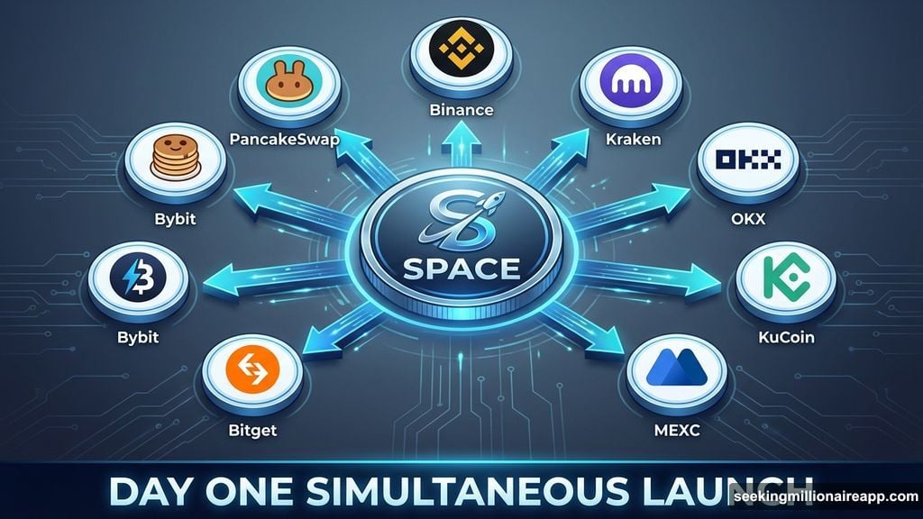 SPACE launched across major centralized and decentralized exchanges simultaneously