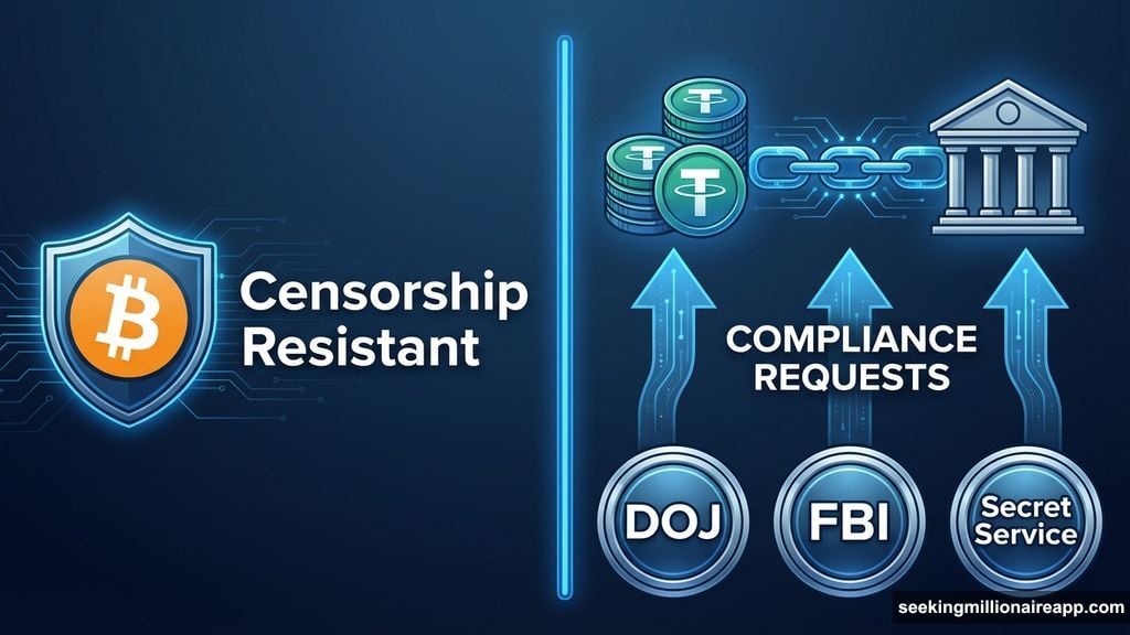 Stablecoins work like traditional banks with law enforcement cooperation
