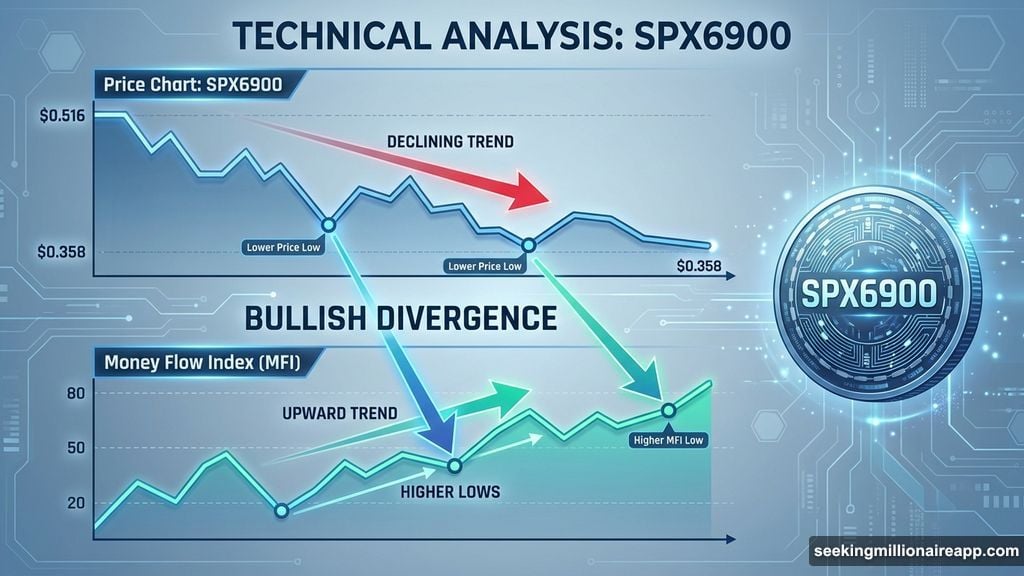 SPX Money Flow Index forms higher lows showing bullish divergence