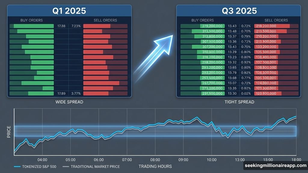 Liquidity improvements create tight spreads and functioning price discovery