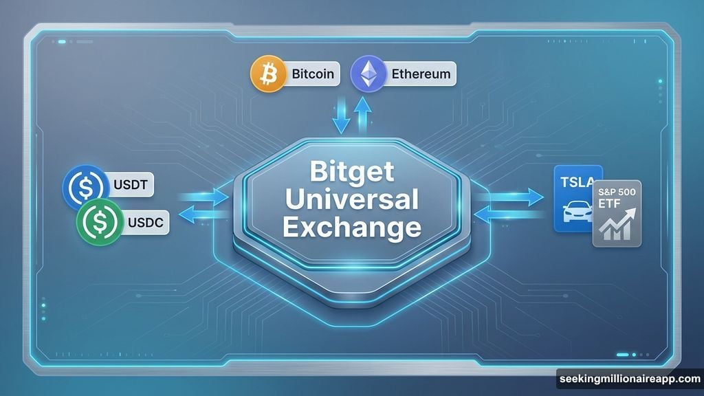 Bitget Universal Exchange combines crypto stablecoins and tokenized traditional assets