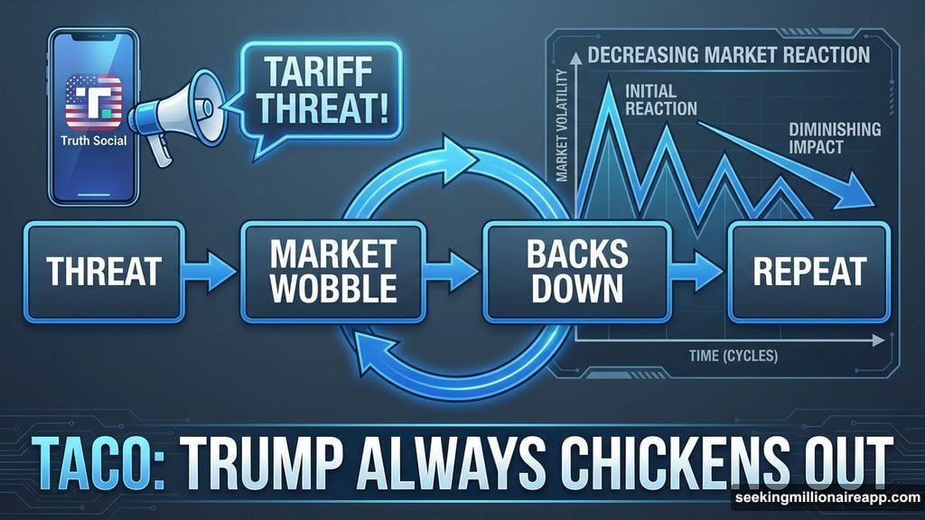 Markets named the pattern TACO Trump Always Chickens Out