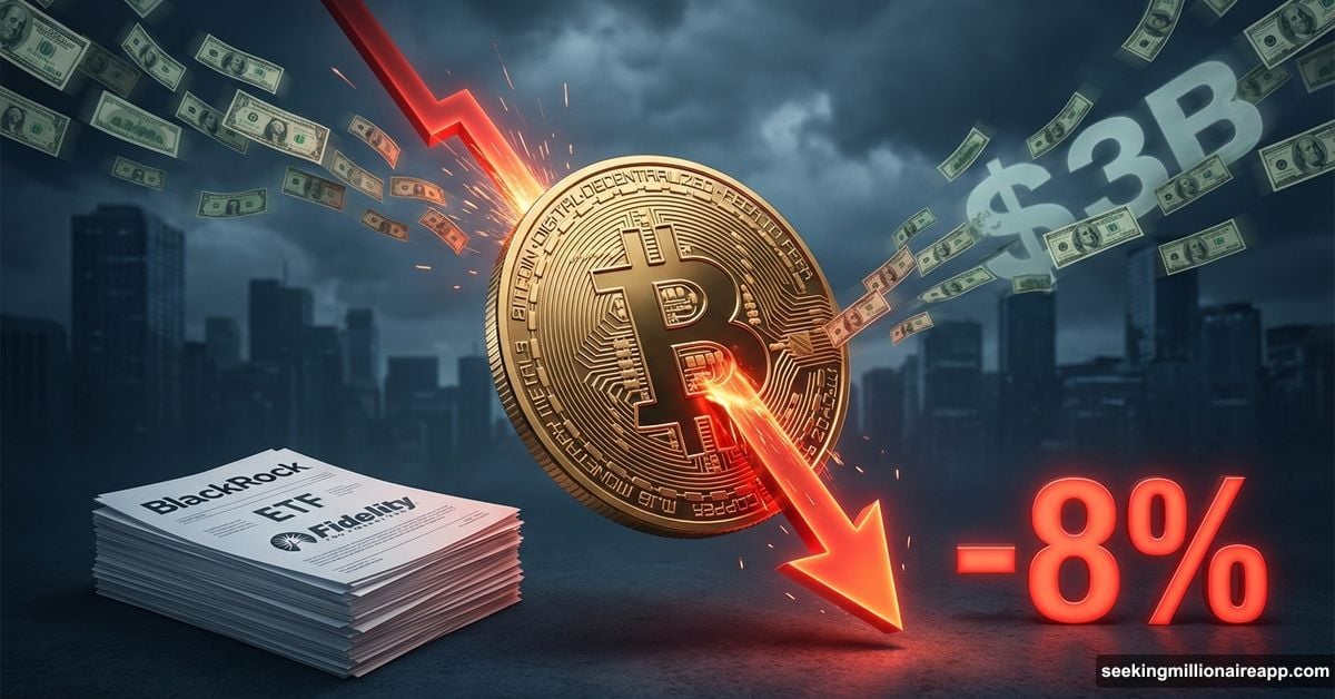 Bitcoin ETF experiencing 8% losses with money flowing out