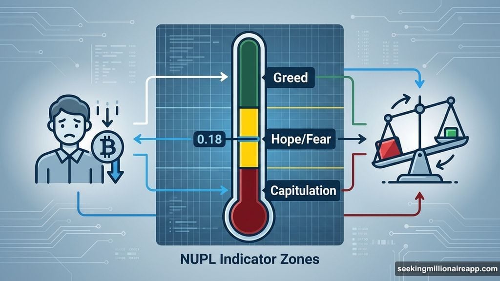 Net Unrealized Profit Loss indicator shows fragile holder sentiment