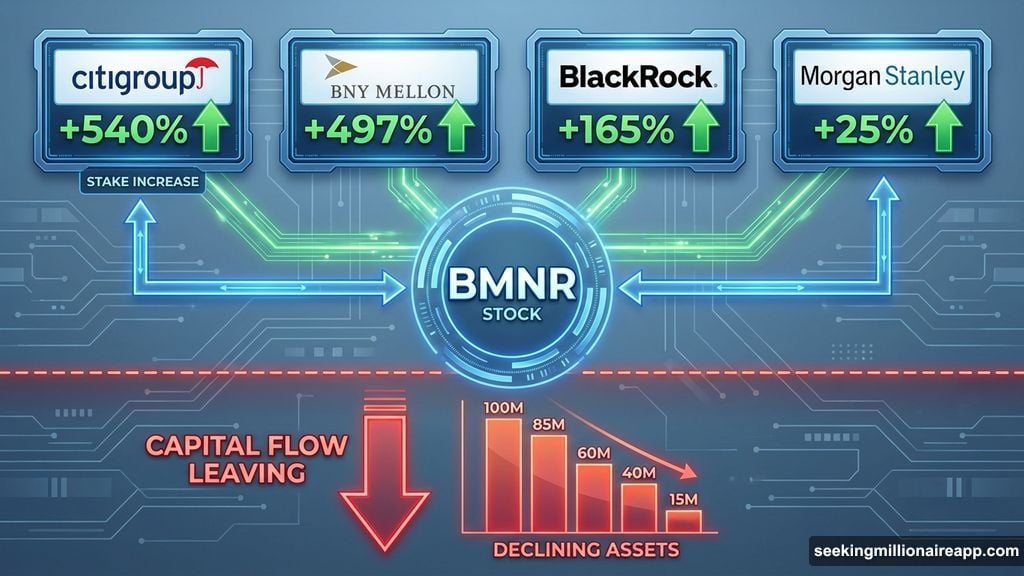 Citigroup and BlackRock bought big but capital flow still leaving BMNR