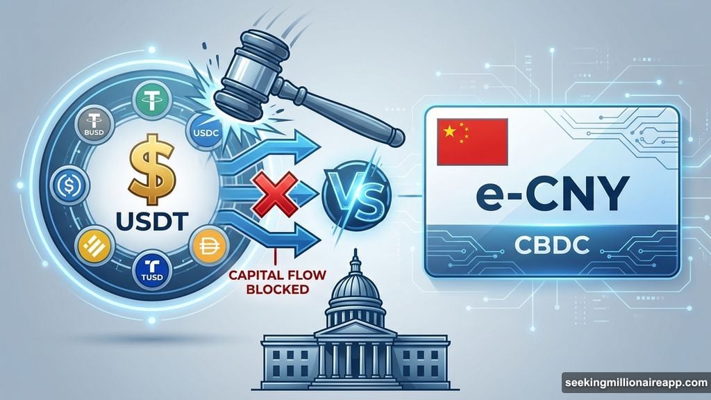 Stablecoins banned as competition to China's e-CNY digital currency