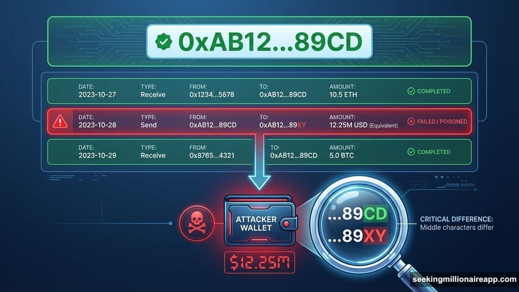 Address poisoning attack costs one victim twelve point two five million