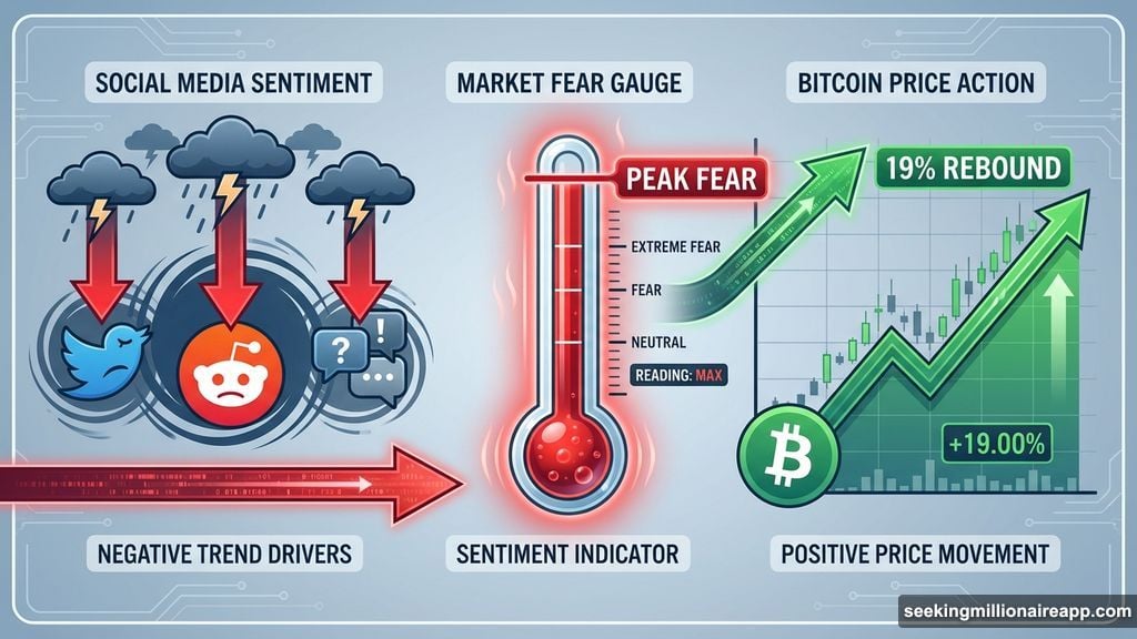 Social sentiment acts like a market thermometer during crypto dips