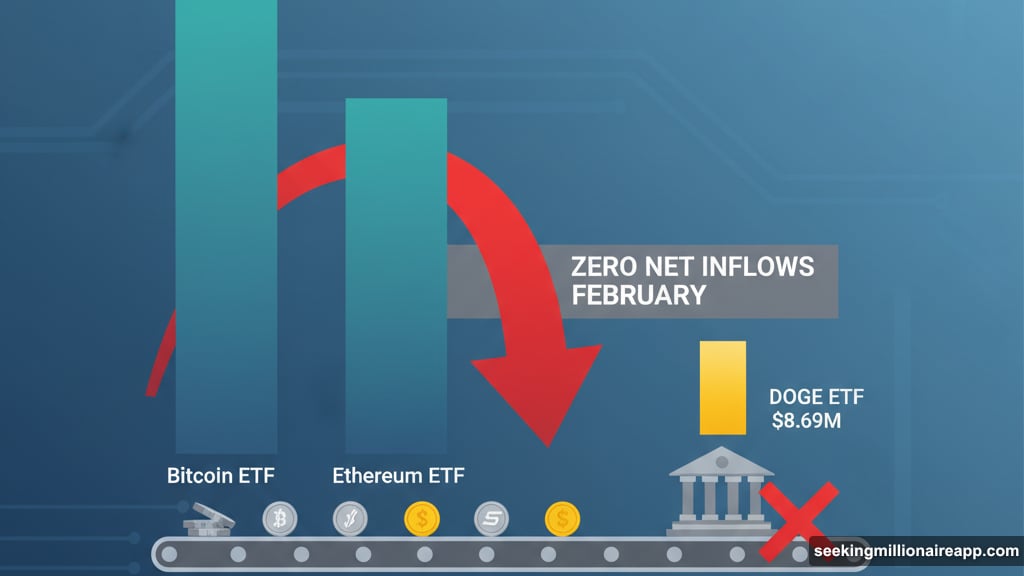 Dogecoin ETFs show minimal institutional investment despite unlimited token supply