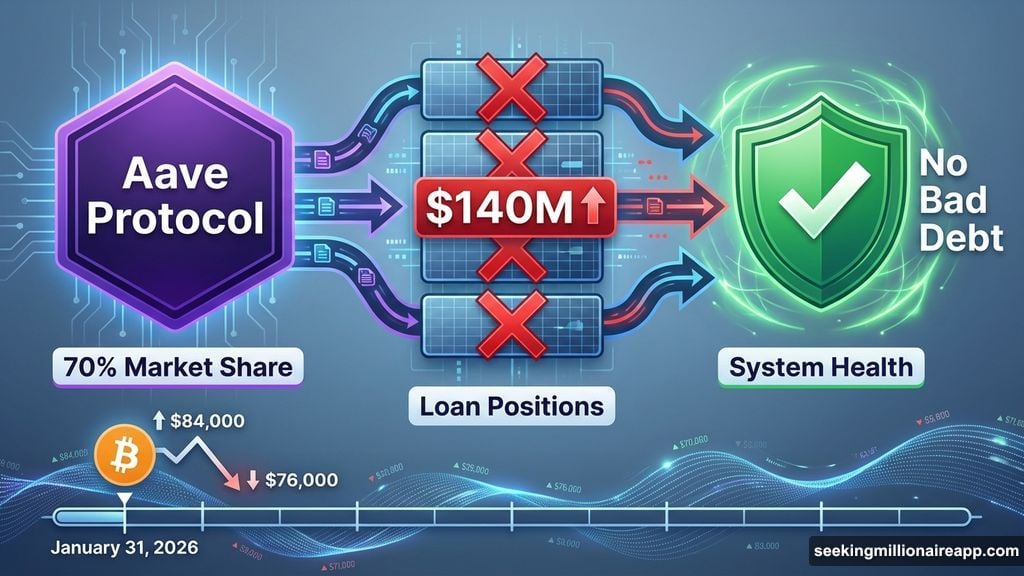 Aave processed $140 million in automated liquidations without issues