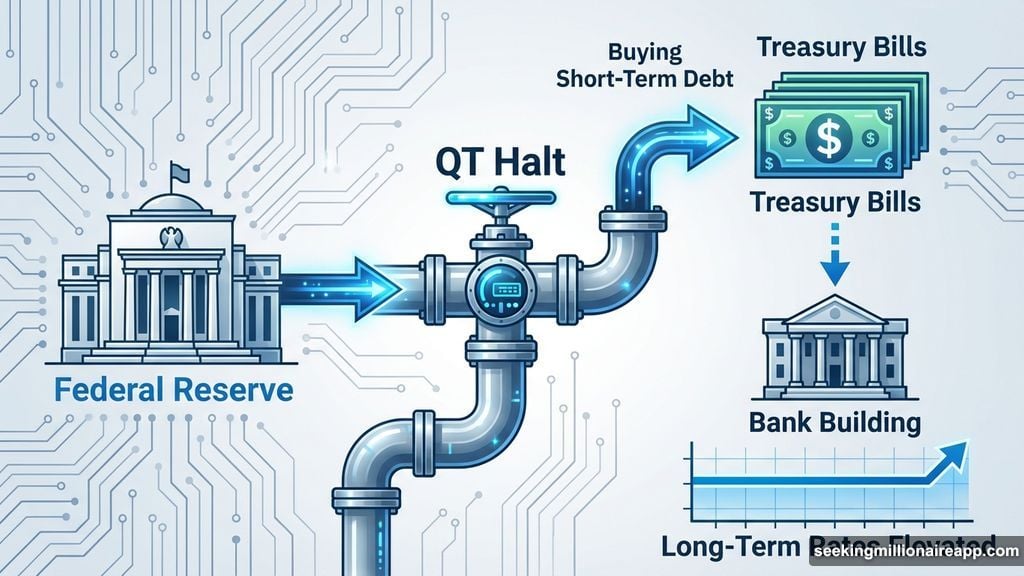 Fed halted quantitative tightening and started buying Treasury bills