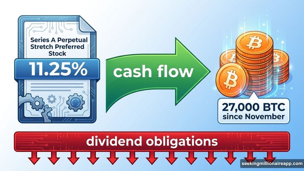 STRC dividends fund Bitcoin acquisitions with high cash-flow obligations