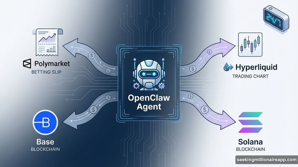 OpenClaw agents trading crypto and placing bets on Polymarket