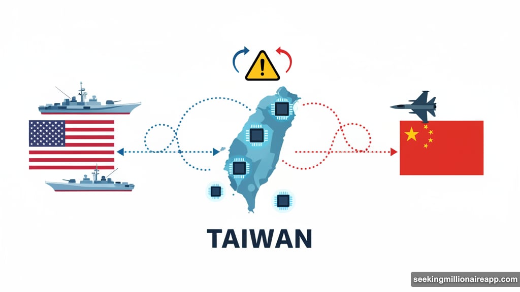 Taiwan strategic rivalry flashpoint between America and China military forces