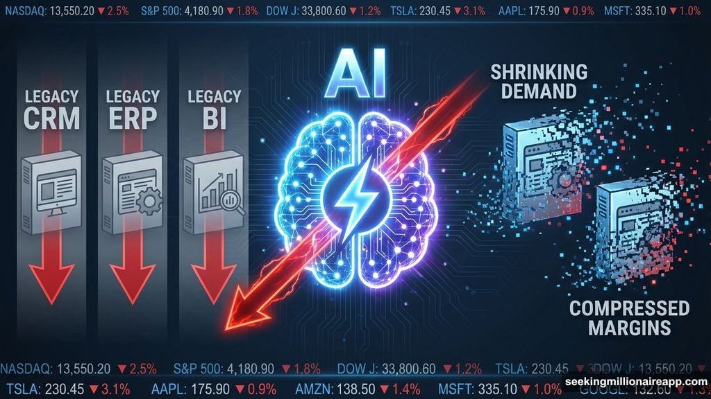 AI disrupts legacy SaaS platforms compressing margins and shrinking demand