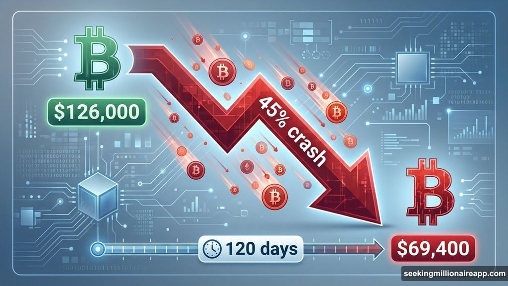 Bitcoin plunging from $126,000 to $69,400 in 120 days